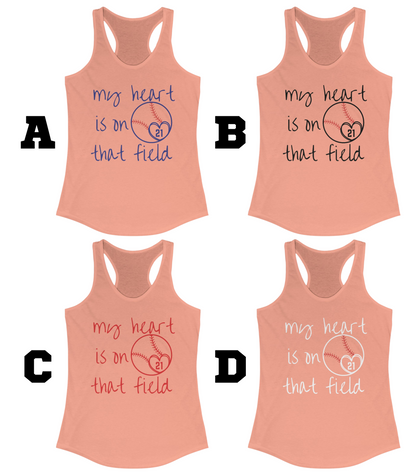 Where My Heart Plays Racerback Tank
