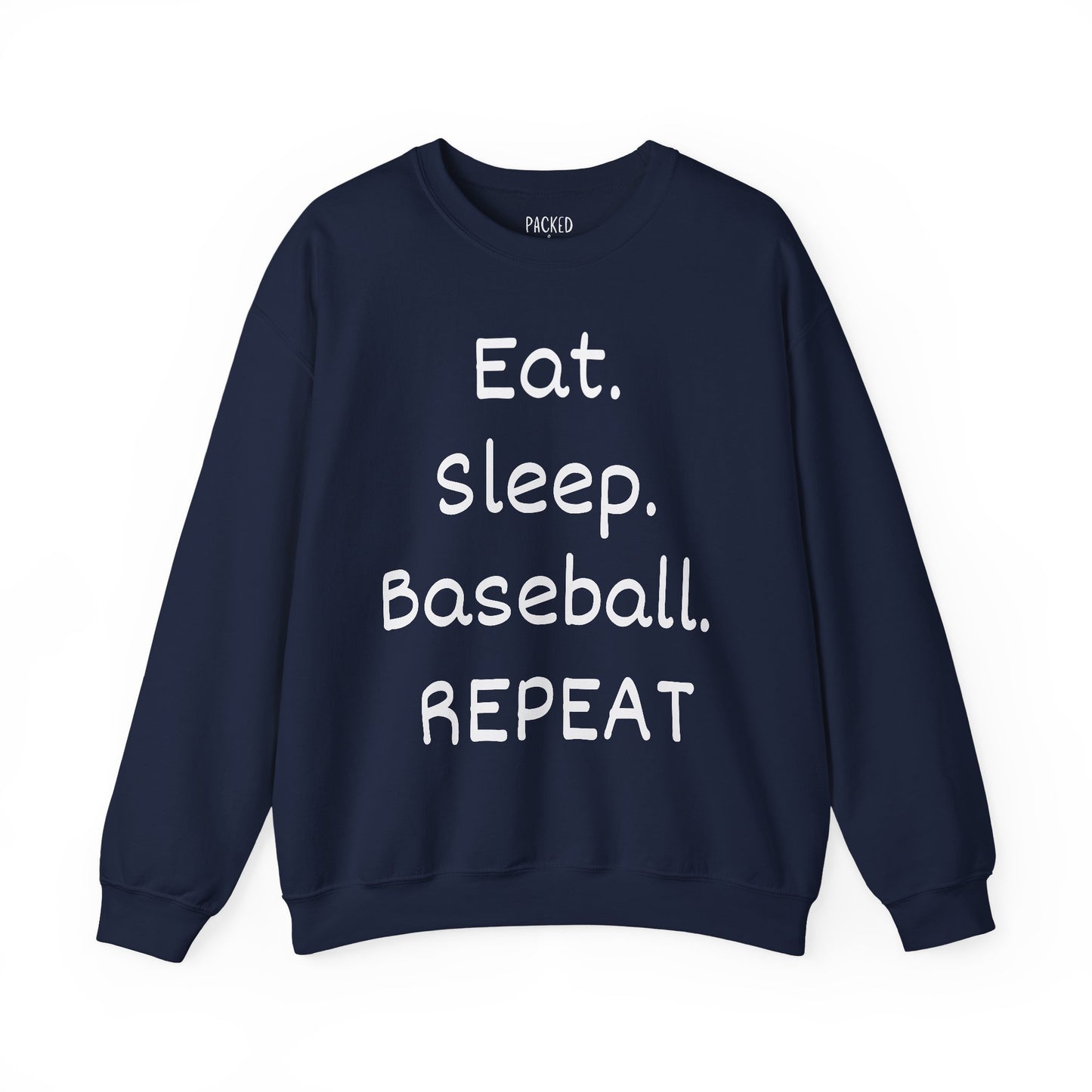 Eat. Sleep. Baseball. Repeat Crewneck Sweatshirt