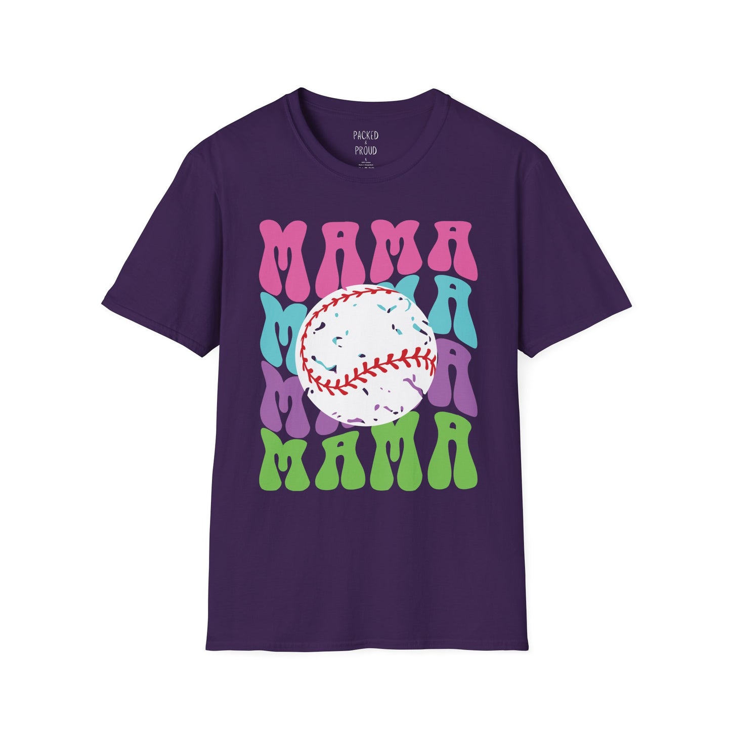 Color Me Baseball Mama T-Shirt