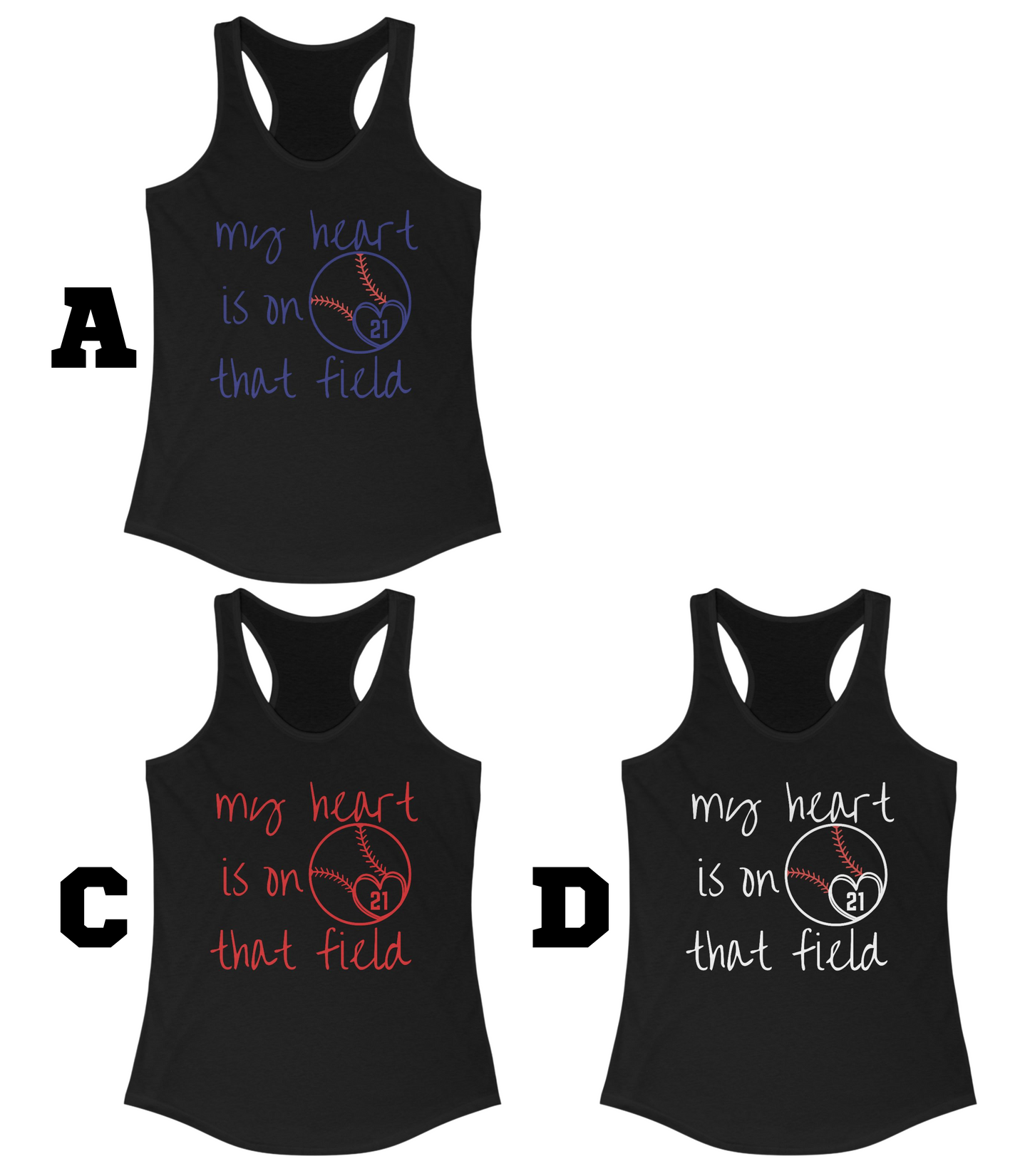 Where My Heart Plays Racerback Tank