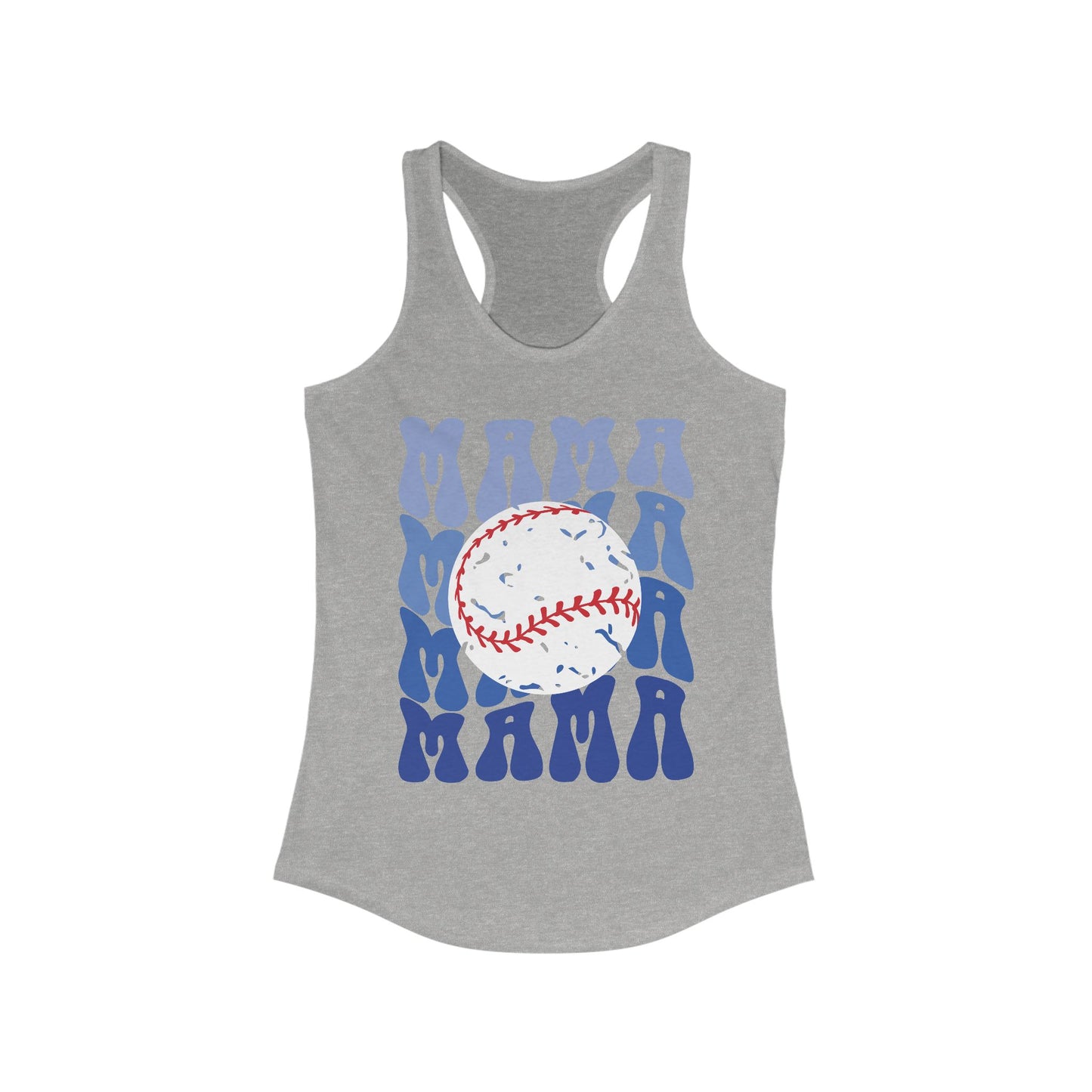 Baseball Blues Mama Racerback Tank