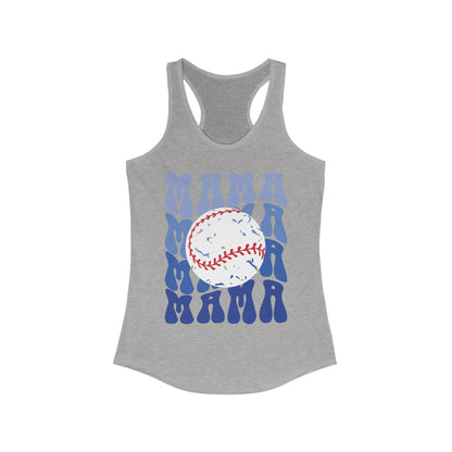 Baseball Blues Mama Racerback Tank