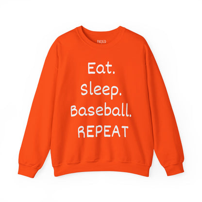 Eat. Sleep. Baseball. Repeat Crewneck Sweatshirt