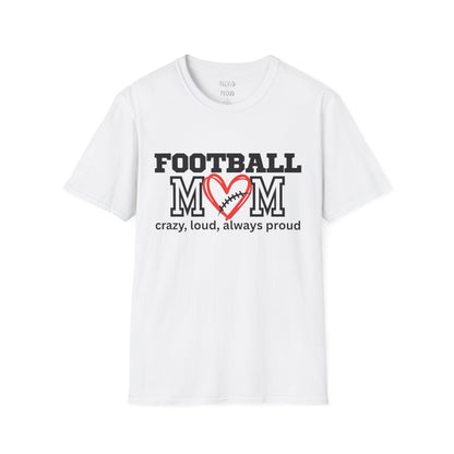 Football Mom T-Shirt, Sports Apparel, Gifts for Moms, Team Spirit Shirt, Casual Wear, Game Day Outfit