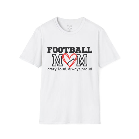 Football Mom T-Shirt, Sports Apparel, Gifts for Moms, Team Spirit Shirt, Casual Wear, Game Day Outfit