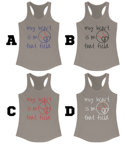Where My Heart Plays Racerback Tank