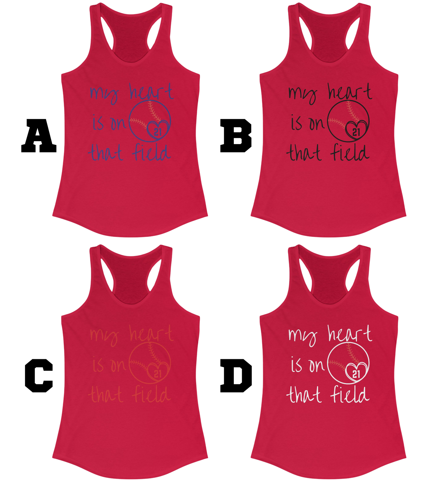 Where My Heart Plays Racerback Tank