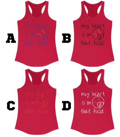Where My Heart Plays Racerback Tank